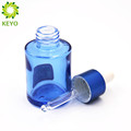 Hot sale 30ml blue essential oil bottle glass cosmetic dropper luxury